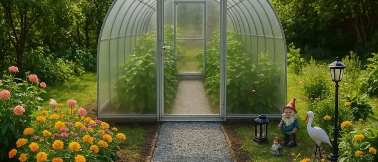 7 современных идей оформления теплицы из поликарбоната, которые вдохновят садоводов
