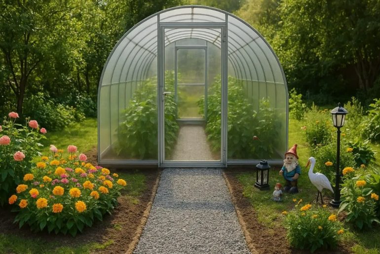 7 современных идей оформления теплицы из поликарбоната, которые вдохновят садоводов